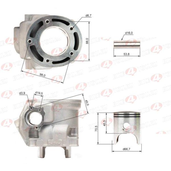 ЦПГ(поршневая) 250 166MM M7 2str LONCIN