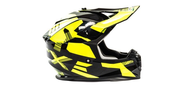 Шлем мото кроссовый GTX 633 #6 (L) BLACK/FLUO YELLOW