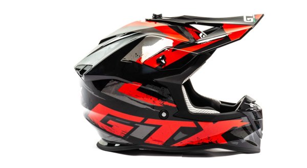 Шлем мото кроссовый GTX 633 #10 (XXL) BLACK/RED GREY