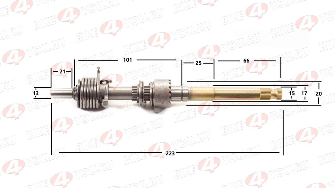 Вал кикстартера в сборе W190 190см3 ZS 