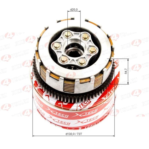 Барабан сцепления в сборе 166FMM (CBN250/CGN250) X-TECH